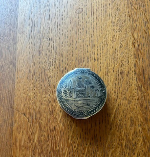 Very Fine Niello snuff box MESOPOTAMIA 1917 18 9