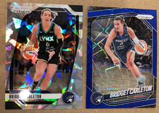 LOT (2) 2024/25 Panini Prizm WNBA BRIDGET CARLETON Cracked Ice + Blue Velocity