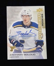 2024-25 UD Premier ZACHARY BOLDUC RC - PREMIER ROOKIES ON CARD AUTO GOLD /35