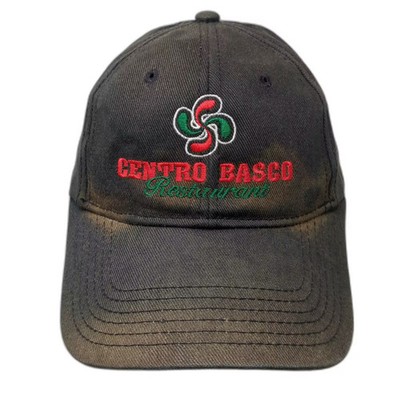 OTTO Centro Basco Restaurant Lauburu Black Baseball Cap Strapback OS Hat Cotton