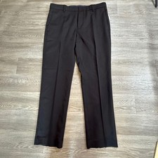 Perry Ellis Portfolio Mens Slim Fit Performance Stretch Dress Pants Black 34x30