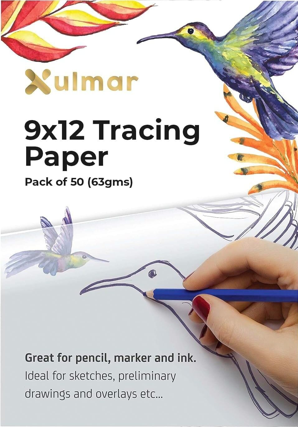 50 Sheets Tracing Paper 9x12 63 GSM Sewing Patterns Drawing 