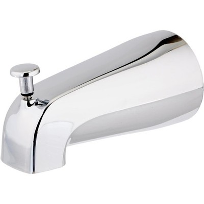EZ-FLO 5-3/8 Inch Nose Diverter Tub Spout, 1/2 Inch IPS Connection, Chrome Finis