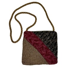 Beaded 100 Silk Purse Vintage Shoulder Bag Crossbody Made In India