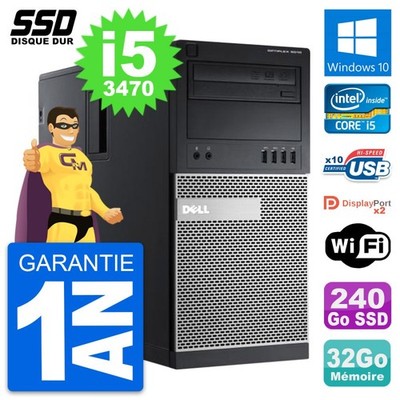 PC Tour Dell OptiPlex 9010 Intel Core I5-3470 RAM 32GB SSD 240GB Windows 10 Wifi