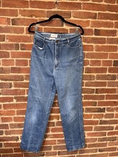Calvin Klein Jeans Womens Blue Denim Tapered Leg Size 14 90s Y2K