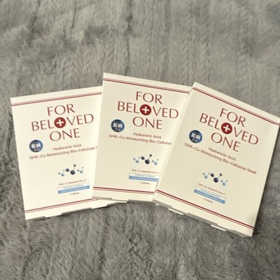 For Beloved One Hyaluronic Acid GHK-Cu Moisturizing Face Mask Sheet 3pcs./box