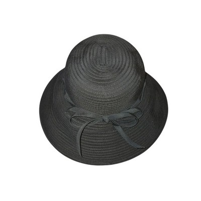 Eric Javits VTG Black Squishee Sun Hat Packable SPF 50+ Repells Water Twist Band
