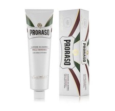 PRORASO White Shaving Cream Tube - Oatmeal Green Tea Senstive Skin Made in Italy