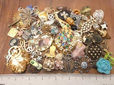 Vintage-Now 50+ Piece CRAFTING LOT Jewelry making Lot Large Variety Pieces #8