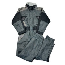 Vintage Ski Suit One Piece 90s Retro Black Grey Childrens Kids Age 12 Years