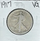 1917 WALKING LIBERTY SILVER HALF DOLLAR~ VG ~NICE COIN~90% SILVER