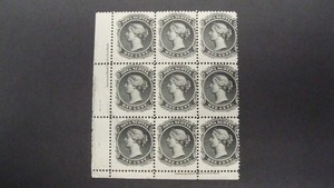 NOVA SCOTIA SCOTT# 8a LL CORNER BLOCK OF 9 MH/MNH F LOT# CA96