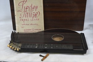 Vintage Concert Zither - Antique German ? - Has Some Damage on the Side