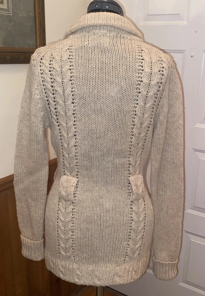 Suéter cárdigan tejido de lana virgen pequeño Peter G's General Store para mujer de colección PGS Foto 4 de 4