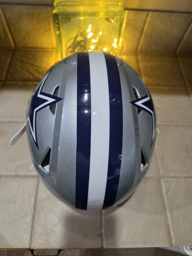 Dallas Cowboys Full Size SpeedFlex Football Helmet Size Large With Tinted Visor - Picture 3 of 11