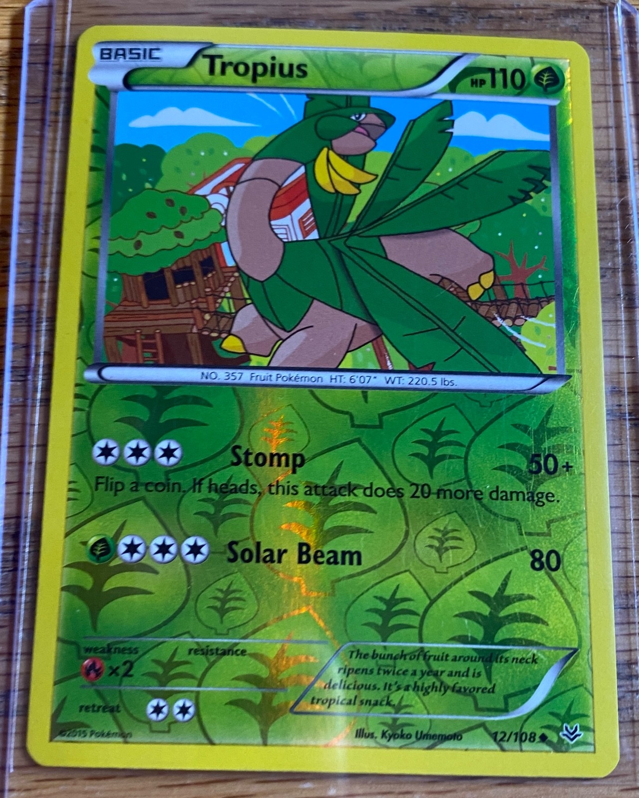 Pokémon TCG Tropius Roaring Skies 12/108  Reverse Holo Uncommon Nintendo LP