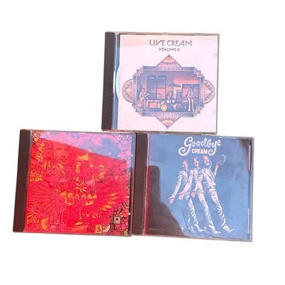 Cream 3 CD Lot Live Cream Vol II, Disraeli Gears, Goodbye Original Polydor