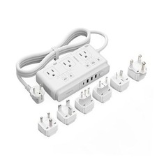 220V to 110V Voltage Converter for Travel with 4 USB Ports 1 USB C , 3 AC