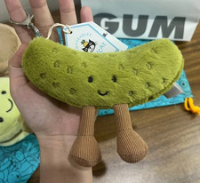 Jellycat Amuseables Green Pickle Plush Keychain Bag Charm Cute Accessory NWT