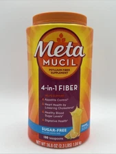Metamucil Psyllium Fiber Powder Supplement Orange Flavored - 180 Doses