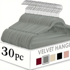 NEW  New Flocked Hangers30pc