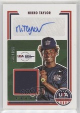 2022 Panini USA Baseball Stars & Stripes Signatures /399 Nikko Taylor Auto 03rx