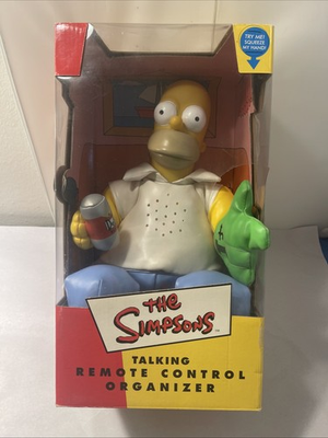 #ad The Simpsons Homer Simpson Talking Remote Control Organizer New Blue Ridge 2002 $39.99