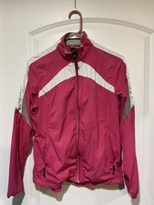 SAUCONY Women  s Size Medium Athleticwear Jacket Zip Front Pink Gray