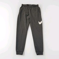 Nike Sweatpants Men's Small Gray Dri-FIT Taper Fitness Elastic Waist CU6775-071