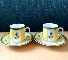 Studio Nova TEA ROSE Demitasse 2 Cups  Saucers PRISTINE Condition