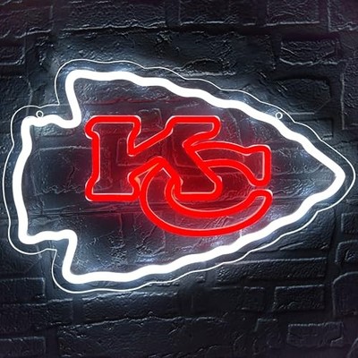 Football Neon Sign for Wall Decor Football Led Neon Light for White Red-Chief
