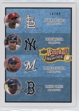 2008 Baseball Heroes Light Blue 10/49 Albert Pujols Derek Jeter David Ortiz 1f1