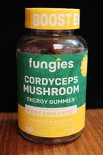 NEW Fungies Cordyceps Mushroom ENERGY Gummies Mango Pineapple 60 Exp 09/26