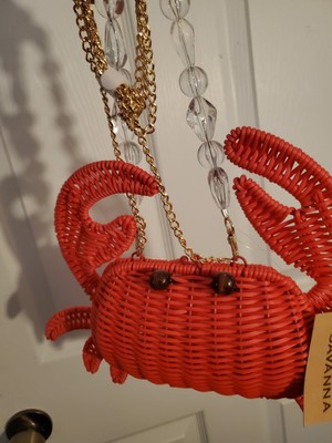 Wicker Red Crab Purse  