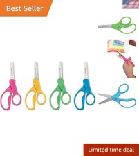 Left  Right-Handed 5-Inch Scissors for Kids - Perfect for School and Crafts