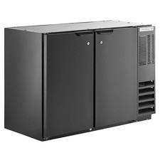 Beverage-Air BB48HC-1-B 48" Black Underbar Height Solid Door Back Bar Refrigerat
