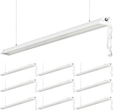 AILUXPRO 4FT LED Shop Lights 60W 10000LM 5000K Linkable Garage 10-Pack
