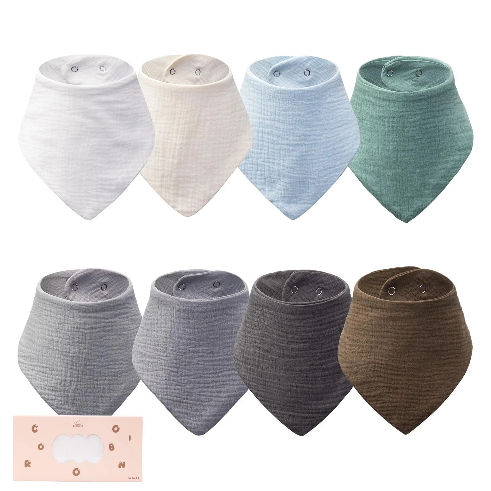 8 pack-Muslin Baby Bibs 100% Cotton Baby Bandana Drool Bibs, Soft & Absorbent...
Opens in a new wind