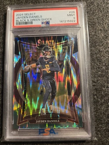 2024 Panini Select - Concourse Jayden Daniels #26 Black & Green Shock Prizm (RC)