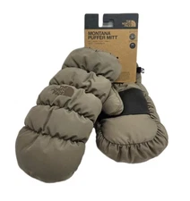 THE NORTH FACE Unisex Montana Puffer Mittens Mocha Brown TNF - Large NWT