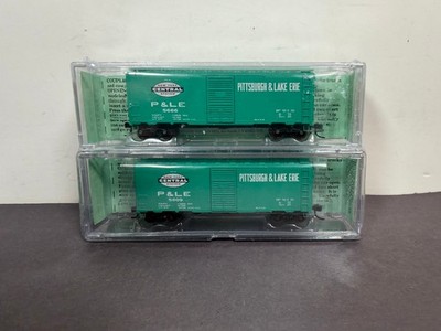 Deluxe Innovations N Scale Train Box Car 142302 PITTSBURGH LAKE ERIE 2 Pack 5809