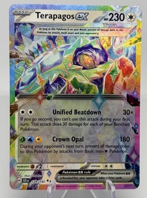 Terapagos ex SER EN 128/142 Double Rare Holo Pokemon TCG