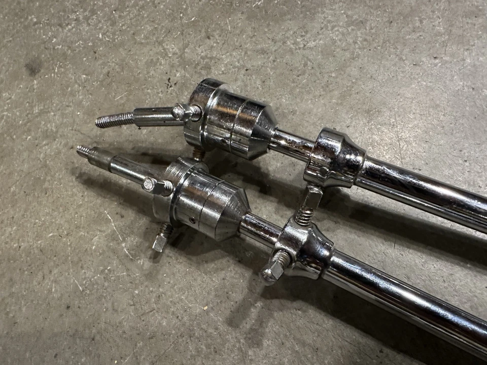 TWO (2) Vintage Rogers Swivomatic 3pc L-Arm Cymbal Holder RARE #SR3 - Image 4 of 4