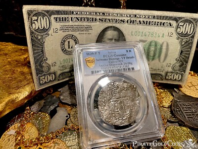 FULL DATE 1620 PCGS BOLIVIA ATOCHA SHIPWRECK MEL FISHER COA PIRATE
