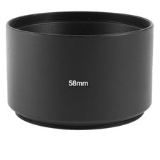 Metal 58mm Screw-in Telephoto Lens Hood Universal Anti-glare for Camera Black
