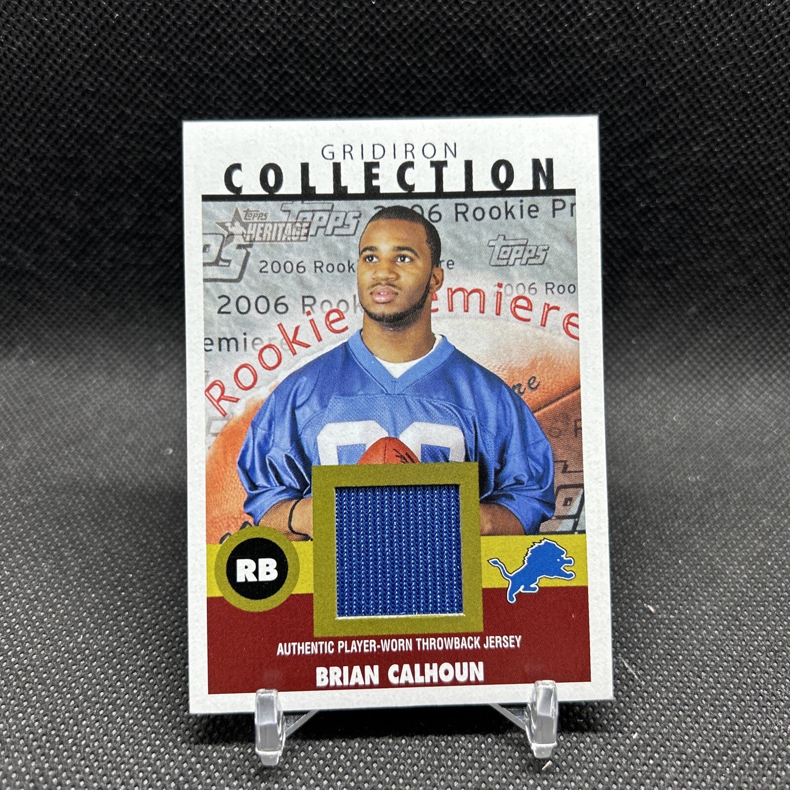 Brian Calhoun 2004 Gridiron Collection Rookie Jersey Card #GC-BC