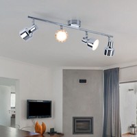 Deckenlampe Spotleiste Wohnzimmerlampe Spotleuchte Led 4-Flammig Verstellbar