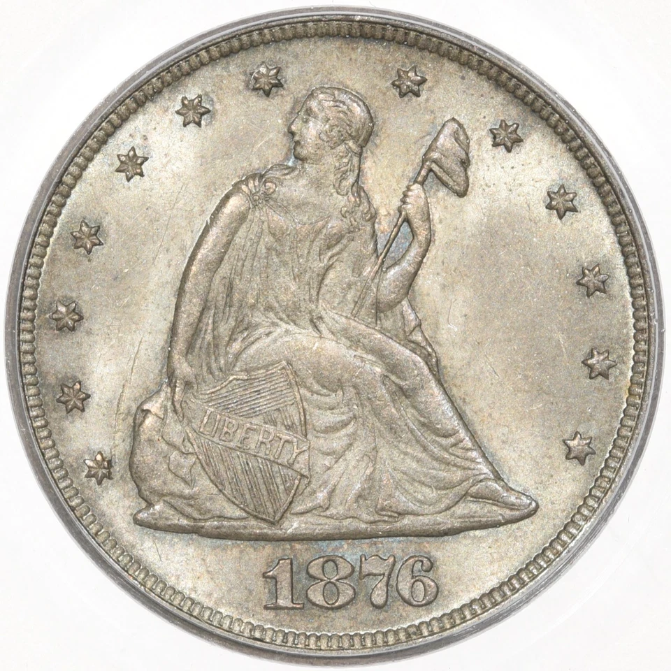 1876 20C PCGS MS64 CAC Twenty Cent Piece - Image 3 of 4