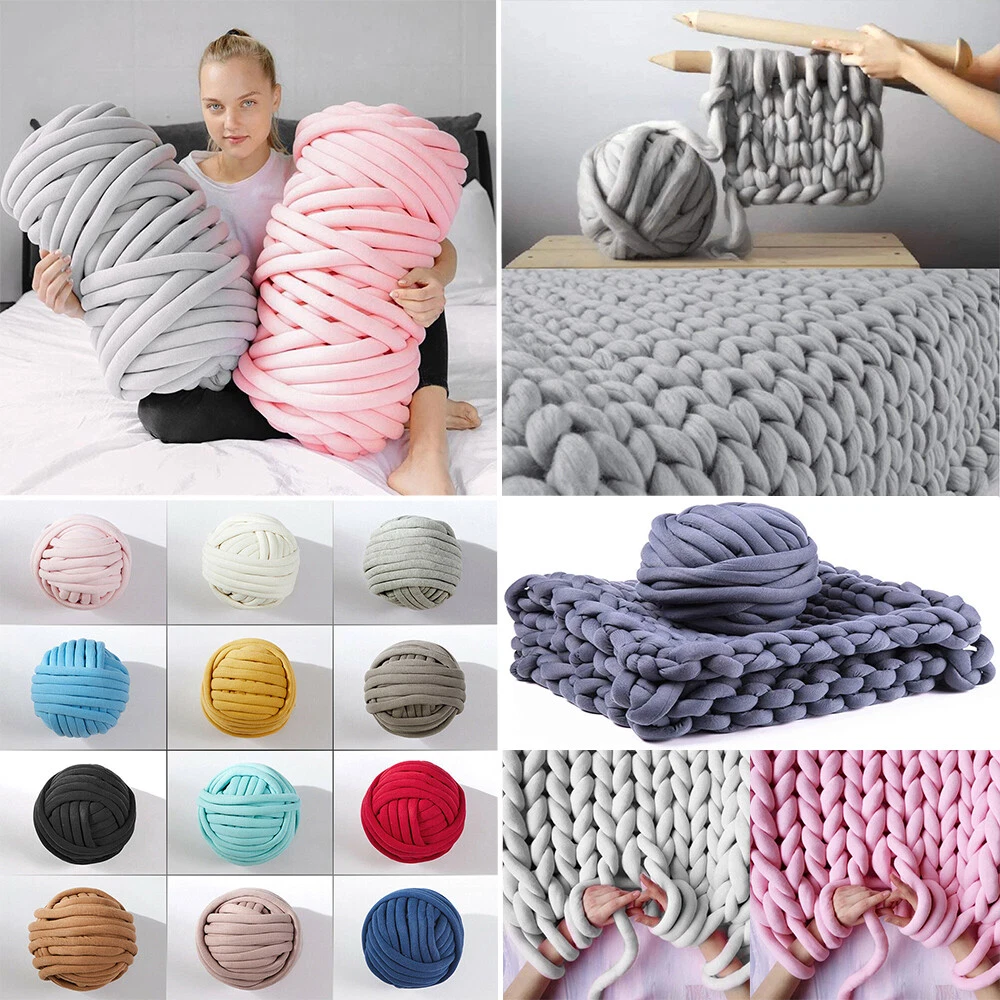 Super Bulky Chunky Yarn Thick diy hand-Knitting bag Soft wool